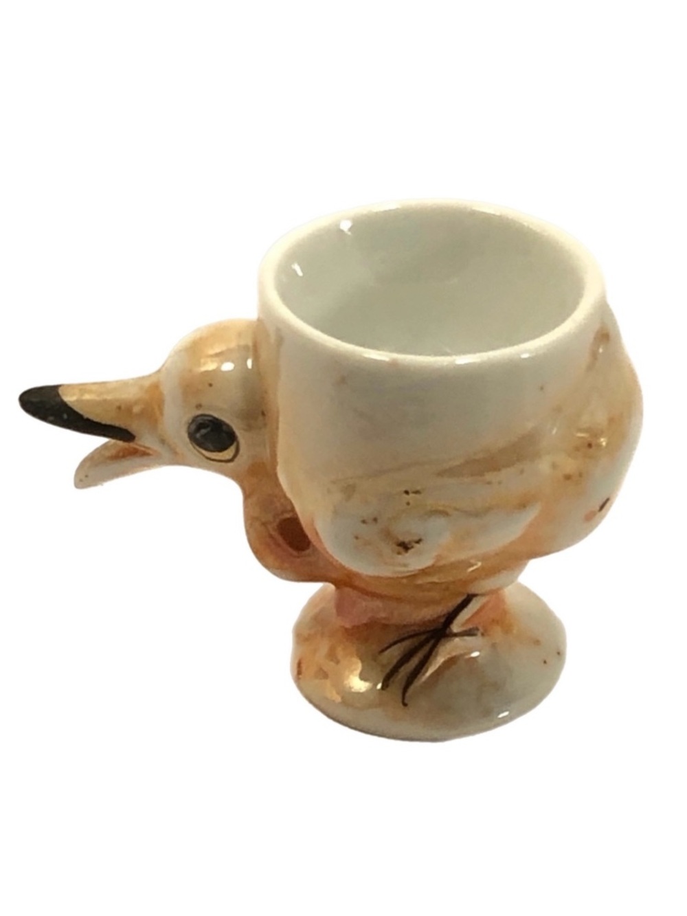 Vintage Luster Chick Egg Cup